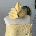 Sortie de bain 2 pièces avec peignoir et serviette assortie – Douce, absorbante et séchage rapide