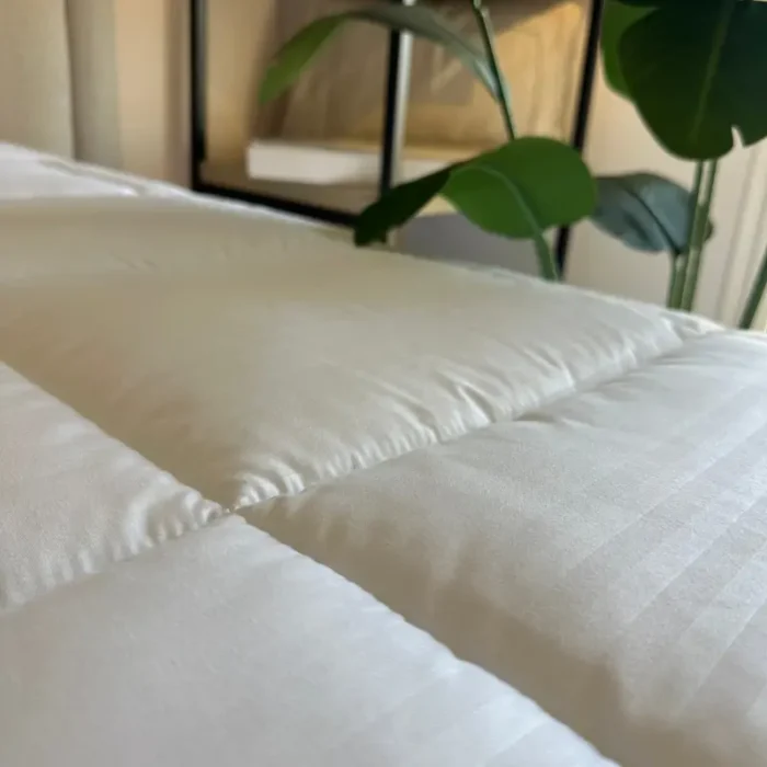 Couette blanche 260x240 cm de qualité hôtelière, idéale pour hôtels et maisons d’hôtes en Tunisie. Confort, durabilité et livraison rapide