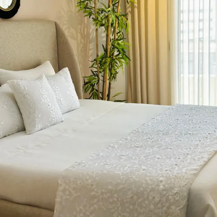 Couvre-lit de Noces Perle Blanche – Image 2