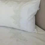 Parure de lit Sultana 6 pièces coton satiné brodée – Assia Home Tunisie