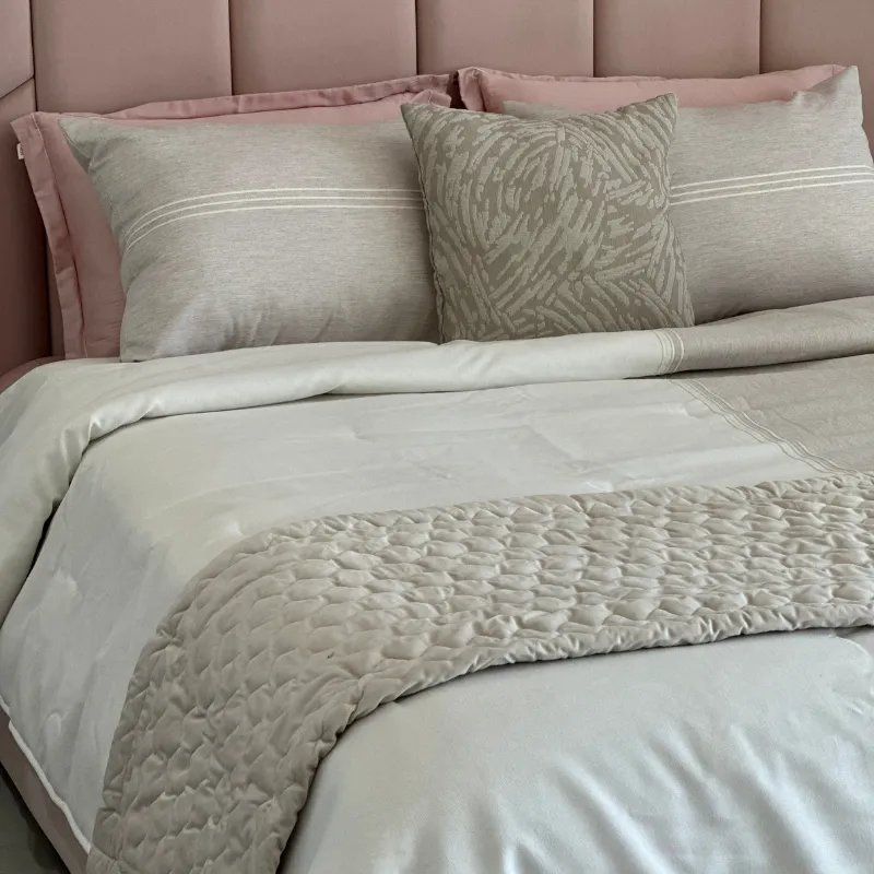 Couvre-lit Praga Tunisie – gris taupe