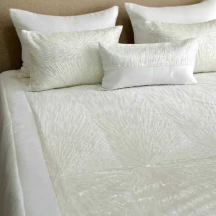 couvre lit Shams satiné blanc 260x240 Tunisie