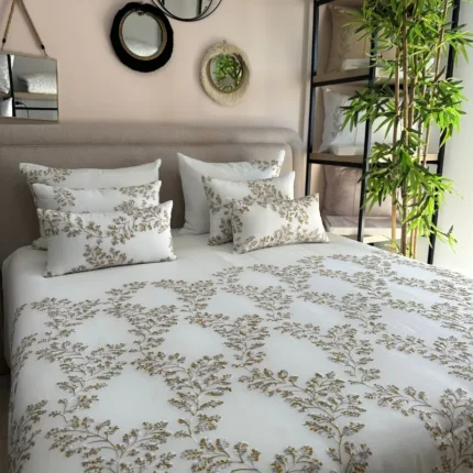 Couvre lit Fatoum Tunisie couleur motarde