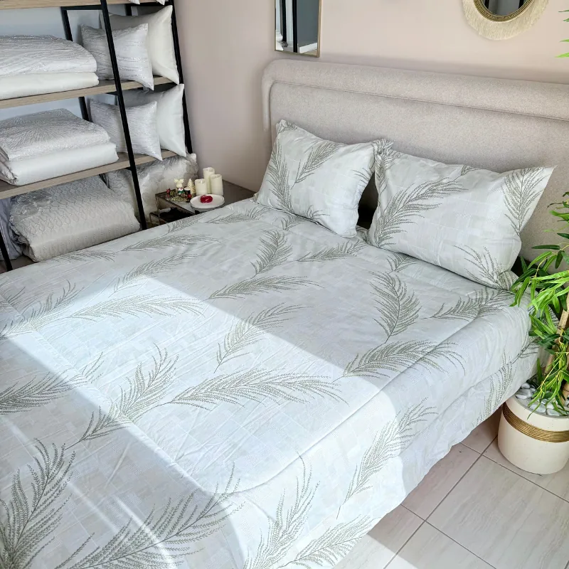 couette épi de blé double face en coton 100%