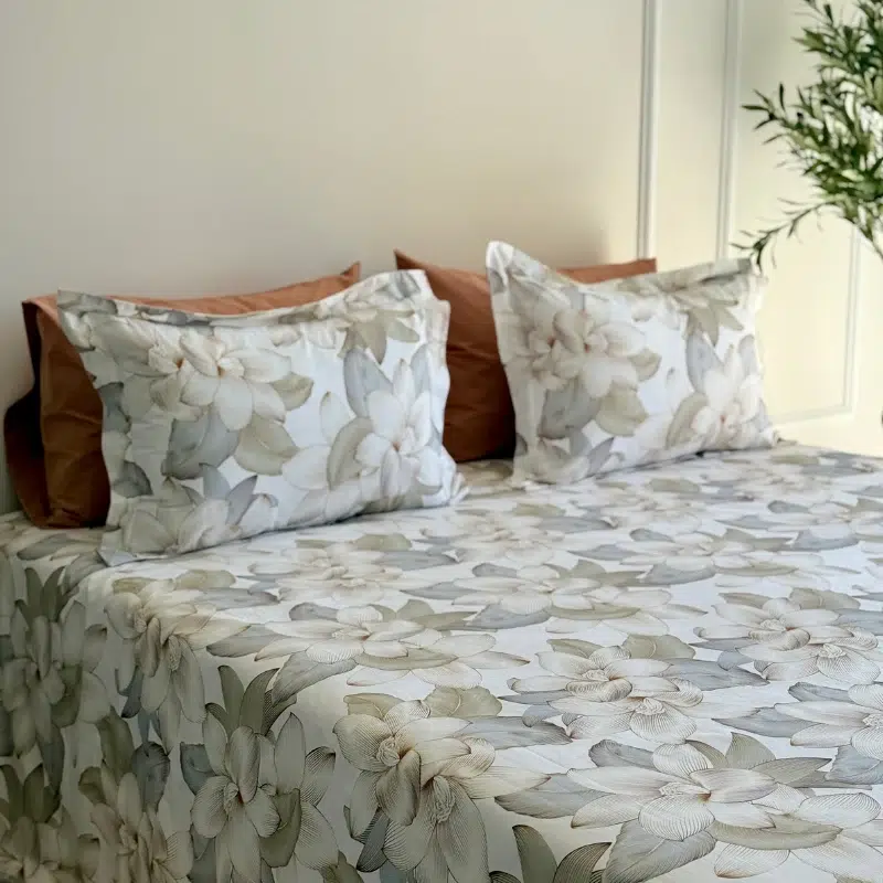 housse de couette florale coton 100 180x200