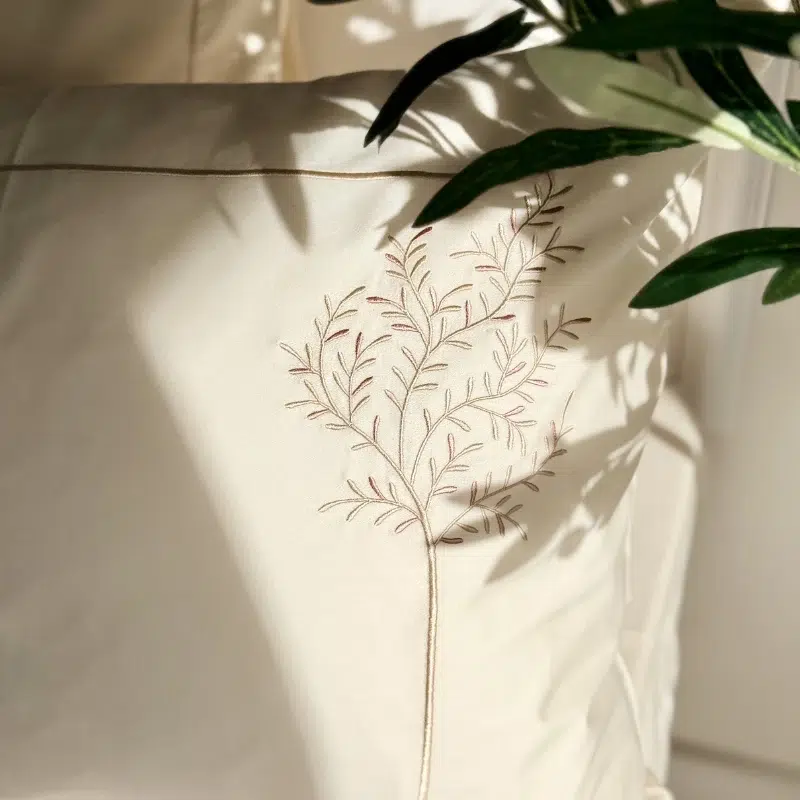 parure de lit zitouna coton satiné brodé 180x200